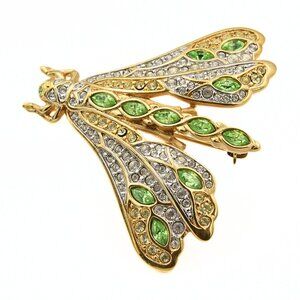 Enchanting SWAROVSKI Crystals Green Butterfly Limited Edition 1997 Brooch